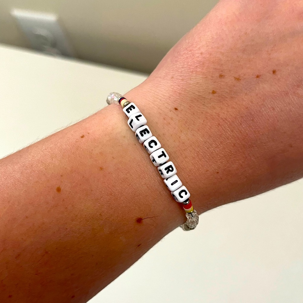 LITTLE WORDS PROJECT | ELECTRIC BEADED CHARM BRACELET